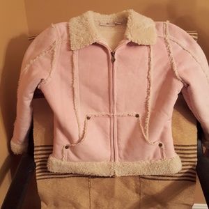 Gm Pink FAUX Suede Jacket